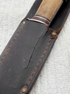 Western Boulder Co USA Vintage Fixed Blade Sheath Knife (4)