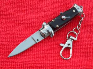 New 3-34quot quotCorpo-di-Vespaquot Wasp Blackhorn Stiletto keychain Switchblade Knife II