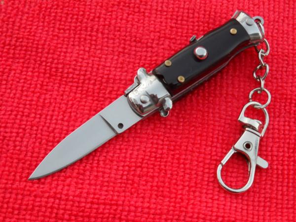 New 3-3/4" "Corpo-di-Vespa" Wasp Blackhorn Stiletto keychain Switchblade Knife III New 3-3/4" "Corpo-di-Vespa" Wasp Blackhorn Stiletto keychain Switchblade Knife III