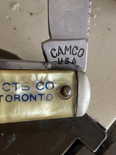 Camco Jack cracked ice advertising knife 
