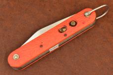 VINTAGE CAMILLUS NEW YORK USA 1950-1970s ORANGE PARATROOPERS SWITCH BLADE KNIFE (26828)