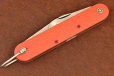 VINTAGE CAMILLUS NEW YORK USA 1950-1970s ORANGE PARATROOPERS SWITCH BLADE KNIFE (26828)