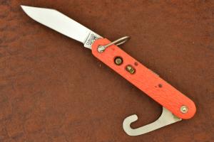 VINTAGE CAMILLUS NEW YORK USA 1950-1970s ORANGE PARATROOPERS SWITCH BLADE KNIFE (26828)