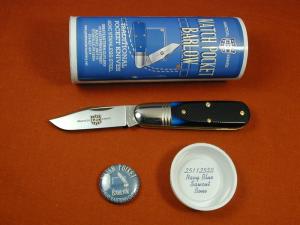 Great Eastern Cutlery GEC Navy Blue Sawcut Bone Watch Pocket Barlow Knife NIT 251125SS USA Made