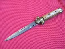 Older 9" TULIP WOOD Bayonet BLADE ITALIAN STILETTO Knife - NOS