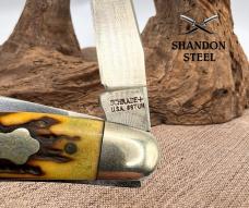 Uncle Henry 897 UH 3 Blade Stockman Folding Stagalon Pocket Knife USA (1)