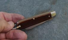Boker USA Mint NOS Tree Logo With 9229 Brown Saw Cut Delrin 2 Blade 2nd Blade Liner Lock Bail