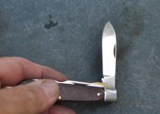 Boker USA Mint NOS Tree Logo With 9229 Brown Saw Cut Delrin 2 Blade 2nd Blade Liner Lock Bail