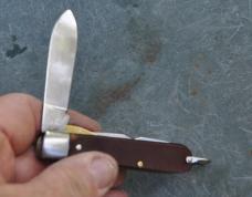 Boker USA Mint NOS Tree Logo With 9229 Brown Saw Cut Delrin 2 Blade 2nd Blade Liner Lock Bail