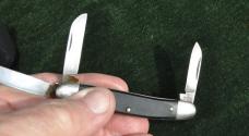 Ranger 3 Blade Stockman By Colonial 3 3/8" Closed Saw Cut Delrin Tight All blades Snap