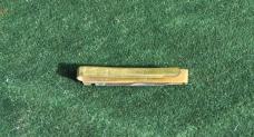 Tie Clip Knife 1 3/4" Brass Cap With Design Hides A Mirror Polished Blade Mint Tight Loud Snap 50s