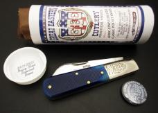 Great Eastern Cutlery #86 Boom Town Barlow Navy Blue Sawcut Bone GEC 863125SS