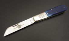 Great Eastern Cutlery #86 Boom Town Barlow Navy Blue Sawcut Bone GEC 863125SS