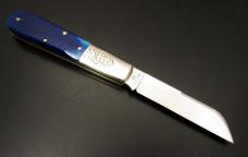 Great Eastern Cutlery #86 Boom Town Barlow Navy Blue Sawcut Bone GEC 863125SS