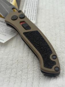 Buck Impact Push Button Auto Knife 0898BRS Sliding Safety Lock New In Box Made In USA Discontinued