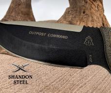 TOPS Knives USA Outpost Command Fixed Blade Bushcraft Knife w/ Micarta (100)