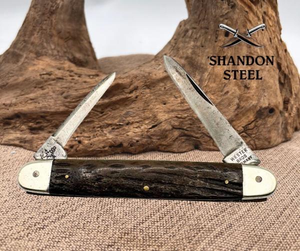 Wester Bros Germany Vintage Folding Pocket Knife 2 Blade ORIG TANG STAMP (101) Wester Bros Germany Vintage Folding Pocket Knife 2 Blade ORIG TANG STAMP (101)