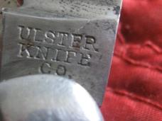 ULSTER 3 bl Stock Knife w/jigged bone scales. UNSHARPENED
