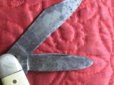 USTER 3 bl Cattle Knife with Imitation Ivory scales and steer logo
