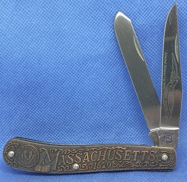Schrade Trapper Massachusetts 1976 Bicentennial special Schrade Trapper Massachusetts 1976 Bicentennial special