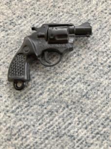 Vintage (5) Miniature, Tootsie-Toy Style, Key Chain Guns:  Examples:  P.P.K., P-.38, M-16, SPL-.44