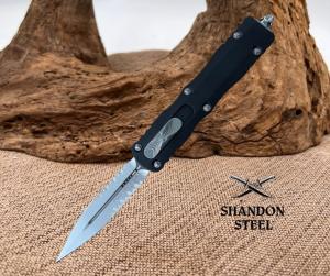 Microtech: Dirac Delta D/E Stonewash Partial Serrated (227-11)