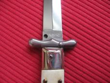 Italian MEDICI Stag Swing Guard STILETTO Switchblade Knife - New Old Stock!
