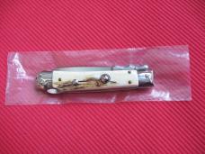 Italian MEDICI Stag Swing Guard STILETTO Switchblade Knife - New Old Stock!