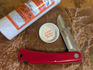 Great Eastern Cutlery- GEC 21 Bull Buster Red Linen Micarta
