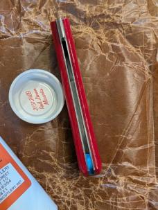 Great Eastern Cutlery- GEC 21 Bull Buster Red Linen Micarta