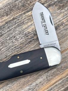 GEC TIDIOUTE 362112-EO EBONY WOOD SUNFISH 1095 CARBON STEEL KNIVE 