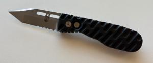 Dalton Gripper Switchblade Knife, Black Handle, By Rob Dalton, Dalton Combat Cutlery, Unused