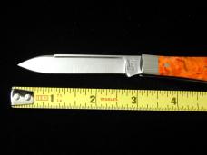 Titusville Cutlery Orange Arctic Birch Burl Wood Lexingtonian Coffin Jack Knife Rare 1 of 10 COA USA