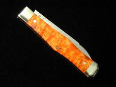 Titusville Cutlery Orange Arctic Birch Burl Wood Lexingtonian Coffin Jack Knife Rare 1 of 10 COA USA
