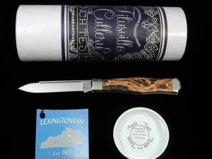 Titusville Cutlery Black Arctic Curly Birch Wood Lexingtonian Coffin Jack Knife Rare 1 of 10 COA USA
