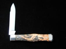 Titusville Cutlery Black Arctic Curly Birch Wood Lexingtonian Coffin Jack Knife Rare 1 of 10 COA USA