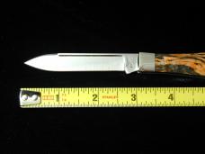 Titusville Cutlery Black Arctic Curly Birch Wood Lexingtonian Coffin Jack Knife Rare 1 of 10 COA USA