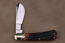Rough Rider 1727 Cotton Sampler Folding Pocket Knife with Brown Stag Bone Handle