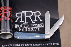 Rough Ryder Trapper Knife 4.12" Denim Micarta (RRR011) Heavy Trapper
