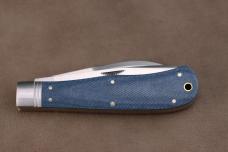 Rough Ryder Trapper Knife 4.12" Denim Micarta (RRR011) Heavy Trapper