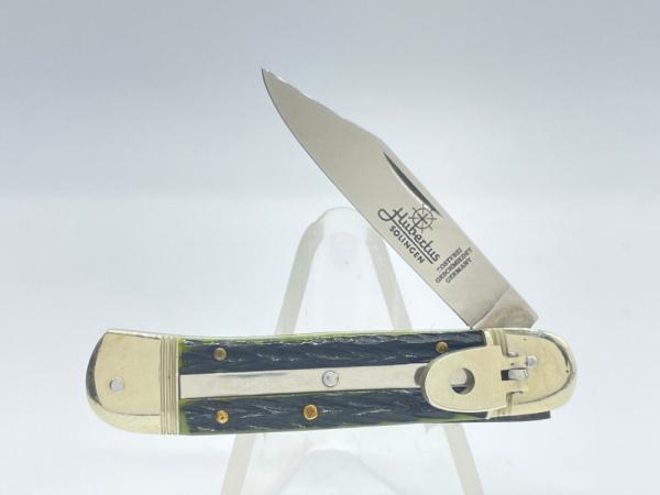 HUBERTUS Solingen Germany Green Jig Bone Jack Leverlock Automatic