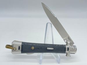 1960s BARGEON INOX France Large Black Switchblade Automatic