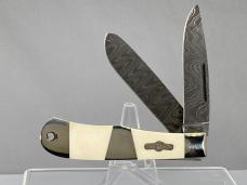 BEAR & SON CHIV223LD Limited Edition Damascus Ivory Jumbo Trapper Knife IN OMP BOX