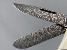 BEAR & SON CHIV223LD Limited Edition Damascus Ivory Jumbo Trapper Knife IN OMP BOX