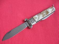 VINTAGE ROSA V. MANIAGO INOX STAMPED ITALIAN MANUAL SHELL PULLER KNIFE
