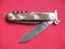 VINTAGE ROSA V. MANIAGO INOX STAMPED ITALIAN MANUAL SHELL PULLER KNIFE
