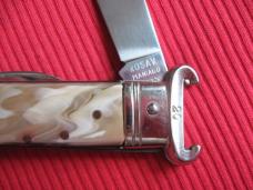 VINTAGE ROSA V. MANIAGO INOX STAMPED ITALIAN MANUAL SHELL PULLER KNIFE