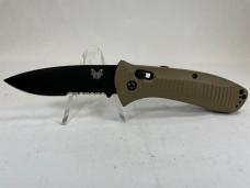 BENCHMADE USA 5000BKSN Mel Perdue Design Tan Axis Lock Auto Presidio w/ OMP BOX