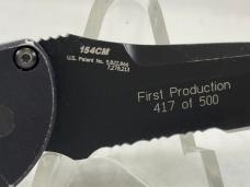 BENCHMADE USA 9101SBK First Production Black Tanto Stryker Automatic 417/500