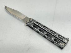 2003 BEAR MGC USA 113 Silver Vein Balisong Butterfly 